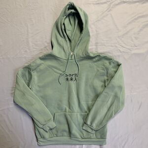 Romwe Chinese Japanese Character Sweatshirt Futurist Hoodie Size Large
